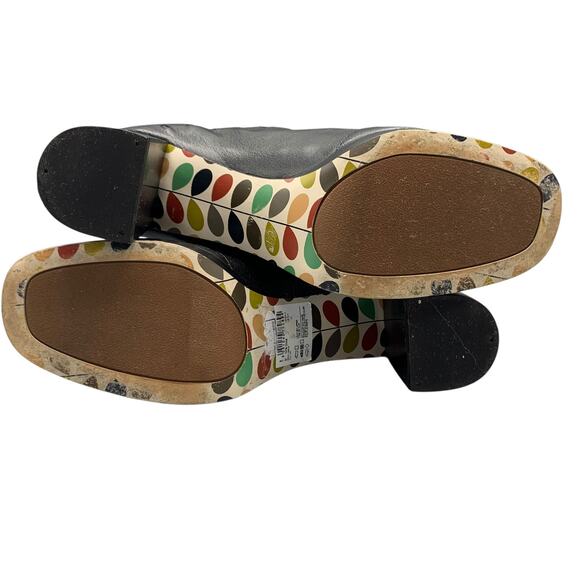 Orla Kiely Clarks Dixie Platform Boots US 9M Black Leather Dark Academia Witchy - Picture 4 of 12